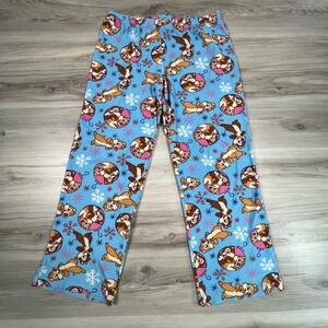 Disney Chip and Dale Pajama Pants Loungewear Blue Women's Medium‎ Cartoon